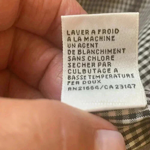 Talbots Black & White  Button Down 100% Cotton Wrinkle Resistant Size 18 - Picture 8 of 8